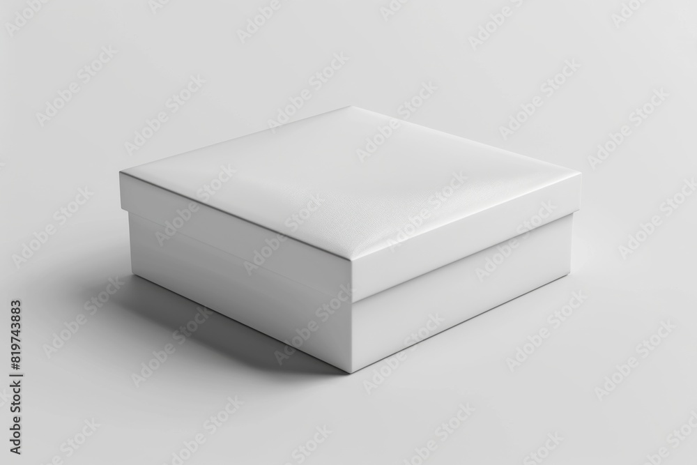 White Box Packaging Mockup on Isolated Background created with Generative AI White Box Packaging Mockup on Isolated Background created with Generative AI