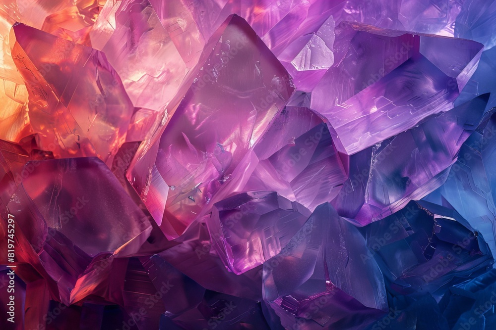 Close up of various purple and blue gems Close up of various purple and blue gems