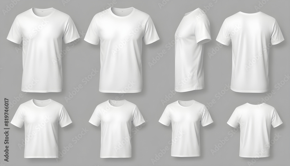 Mockup template white t shirt round neck men and women 13 Mockup template white t shirt round neck men and women 13