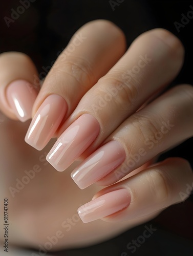 Soft Pastel Pink Gel Polish A CloseUp Portrait of Womans WellGroomed Hands Basking in Warm Studio Light