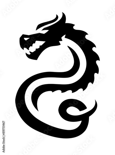 Dragon silhouette logo.