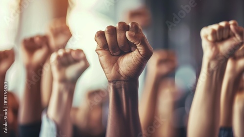 Raised Fists in Solidarity