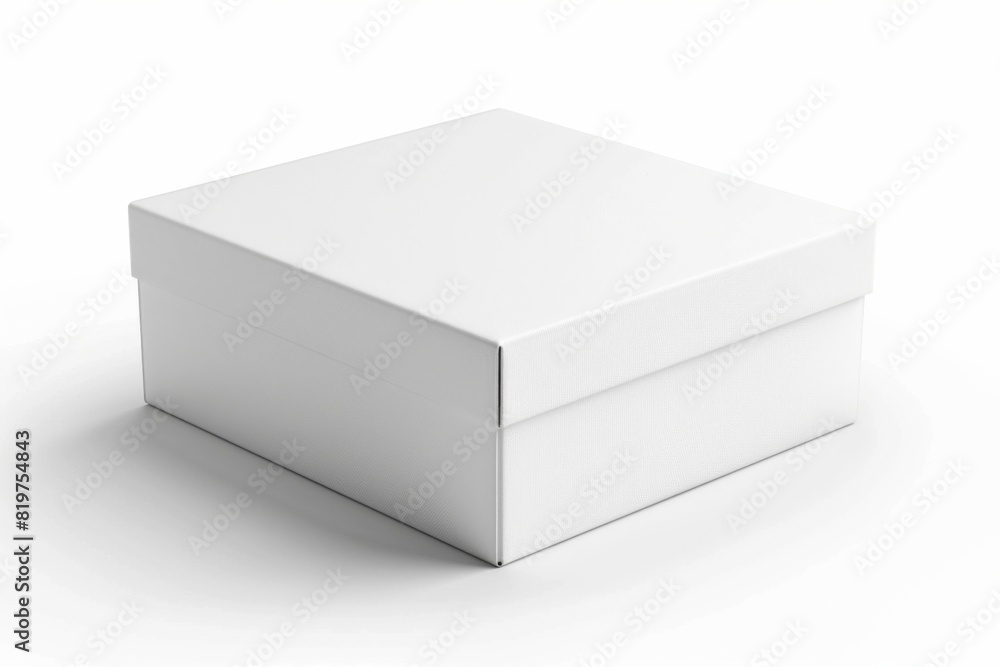 White Box Packaging Mockup on Isolated Background created with Generative AI White Box Packaging Mockup on Isolated Background created with Generative AI