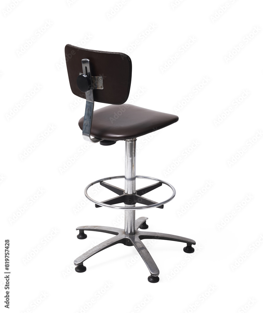 Fototapeta premium Comfortable office stool isolated on white background