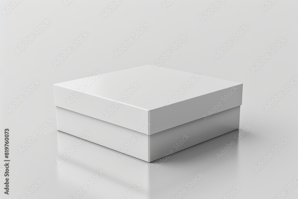 White Box Packaging Mockup on Isolated Background created with Generative AI White Box Packaging Mockup on Isolated Background created with Generative AI