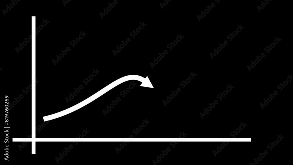 Business Graph up to down animation. Animation bar chart graph with ...