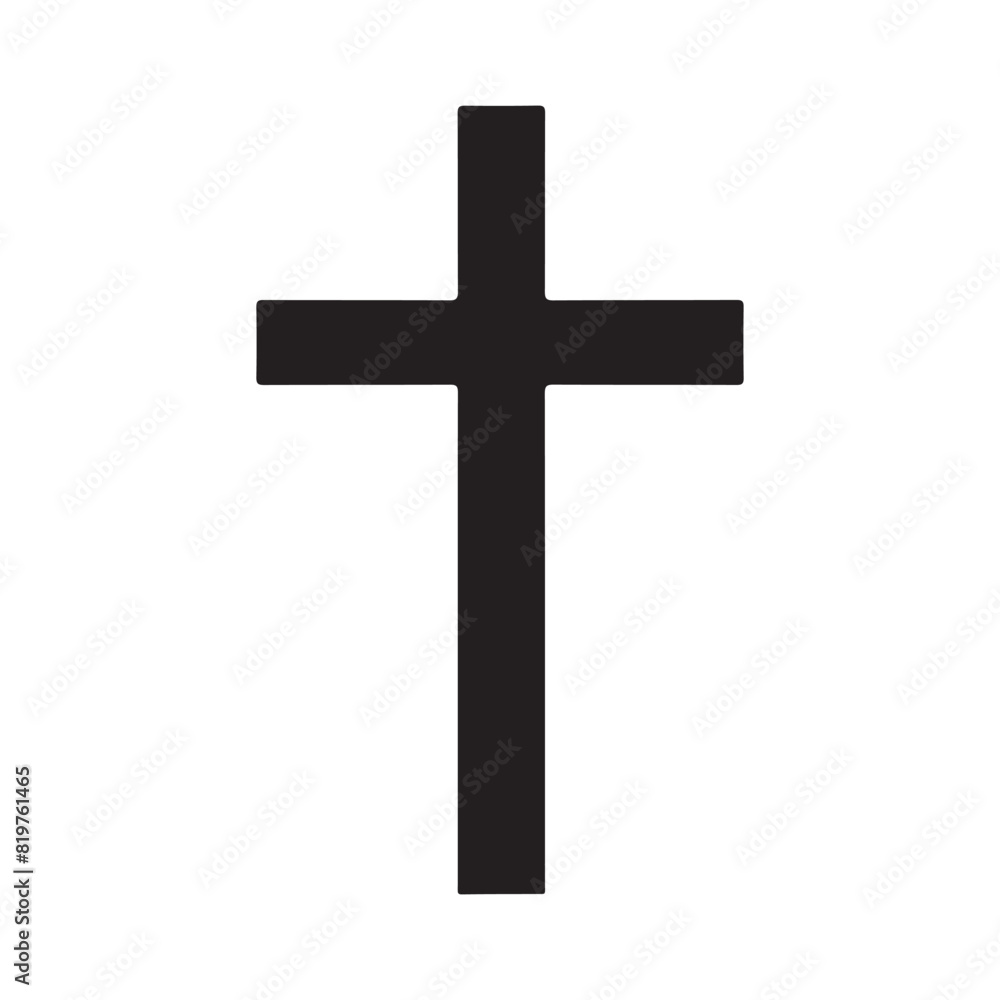 Good Friday Concept Background with Cross Symbol Vector Isolated on white Background