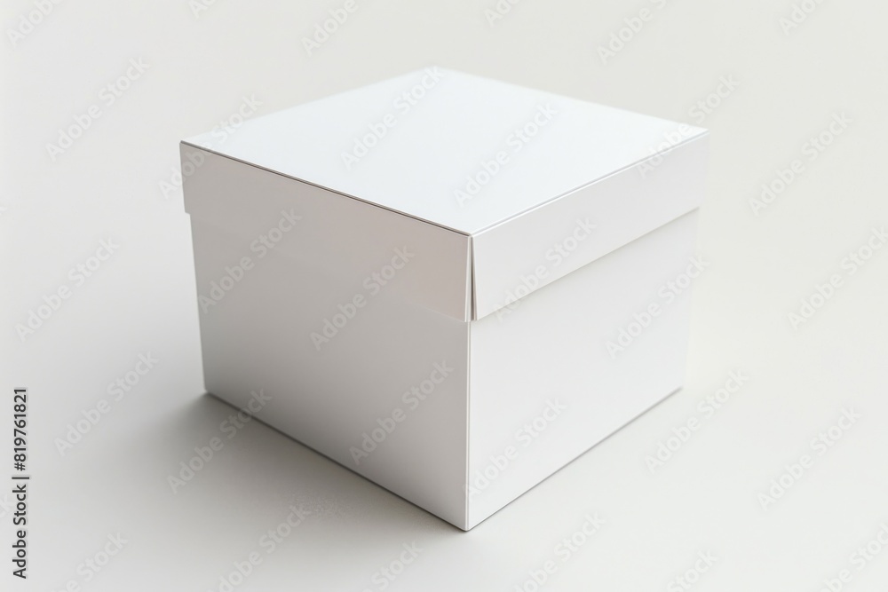 White Box Packaging Mockup on Isolated Background created with Generative AI White Box Packaging Mockup on Isolated Background created with Generative AI