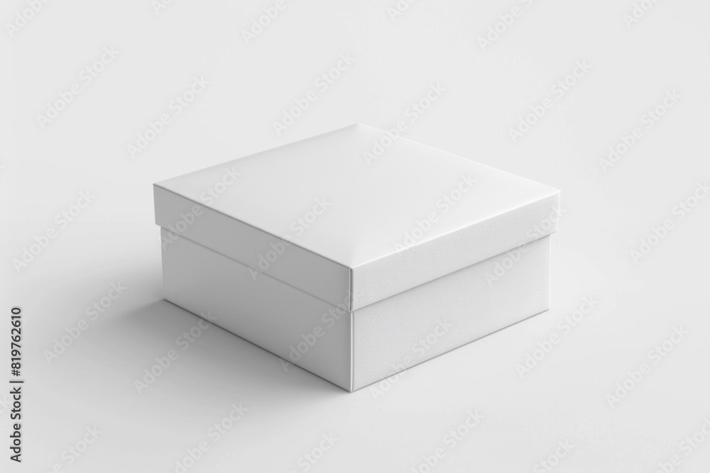 White Box Packaging Mockup on Isolated Background created with Generative AI White Box Packaging Mockup on Isolated Background created with Generative AI