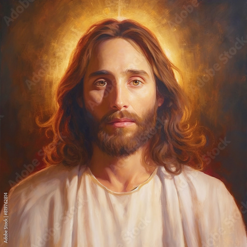 painting of Jesus Christ portrait photo