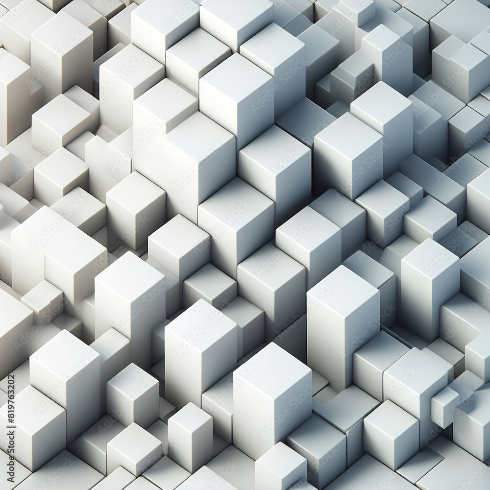 White cube abstract graphic background, 3d illustration for graphic design projects White cube abstract graphic background, 3d illustration for graphic design projects