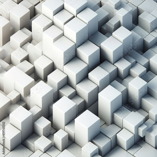 White cube abstract graphic background  3d illustration for graphic design projects