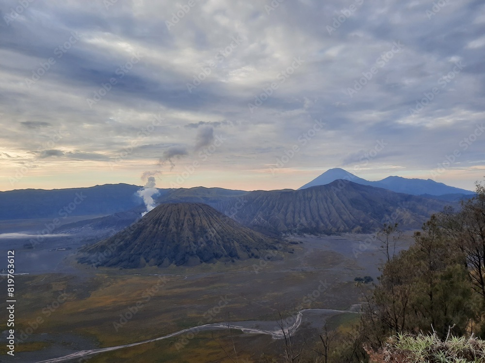 The Bromo Tengger Semeru National Park Landscape View The Bromo Tengger Semeru National Park Landscape View