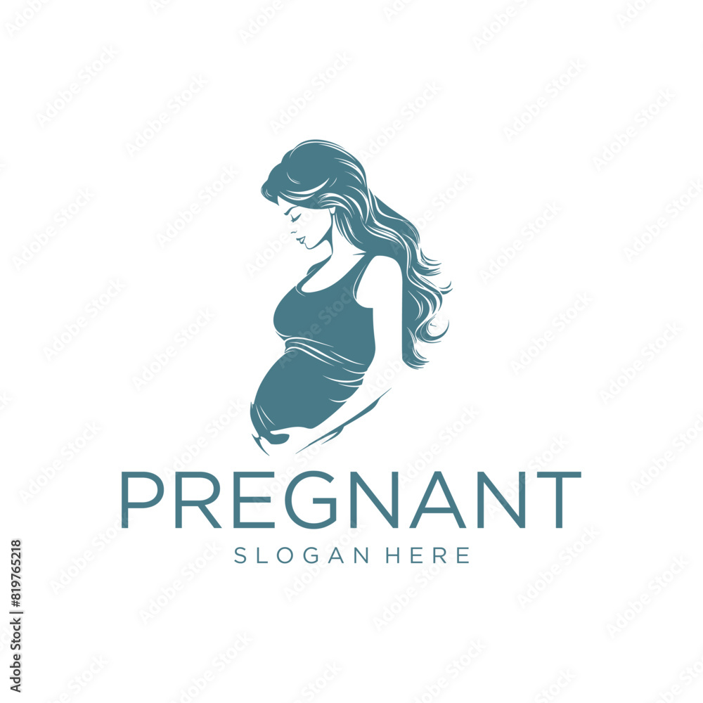 Pregnant woman logo vector illustration Pregnant woman logo vector illustration