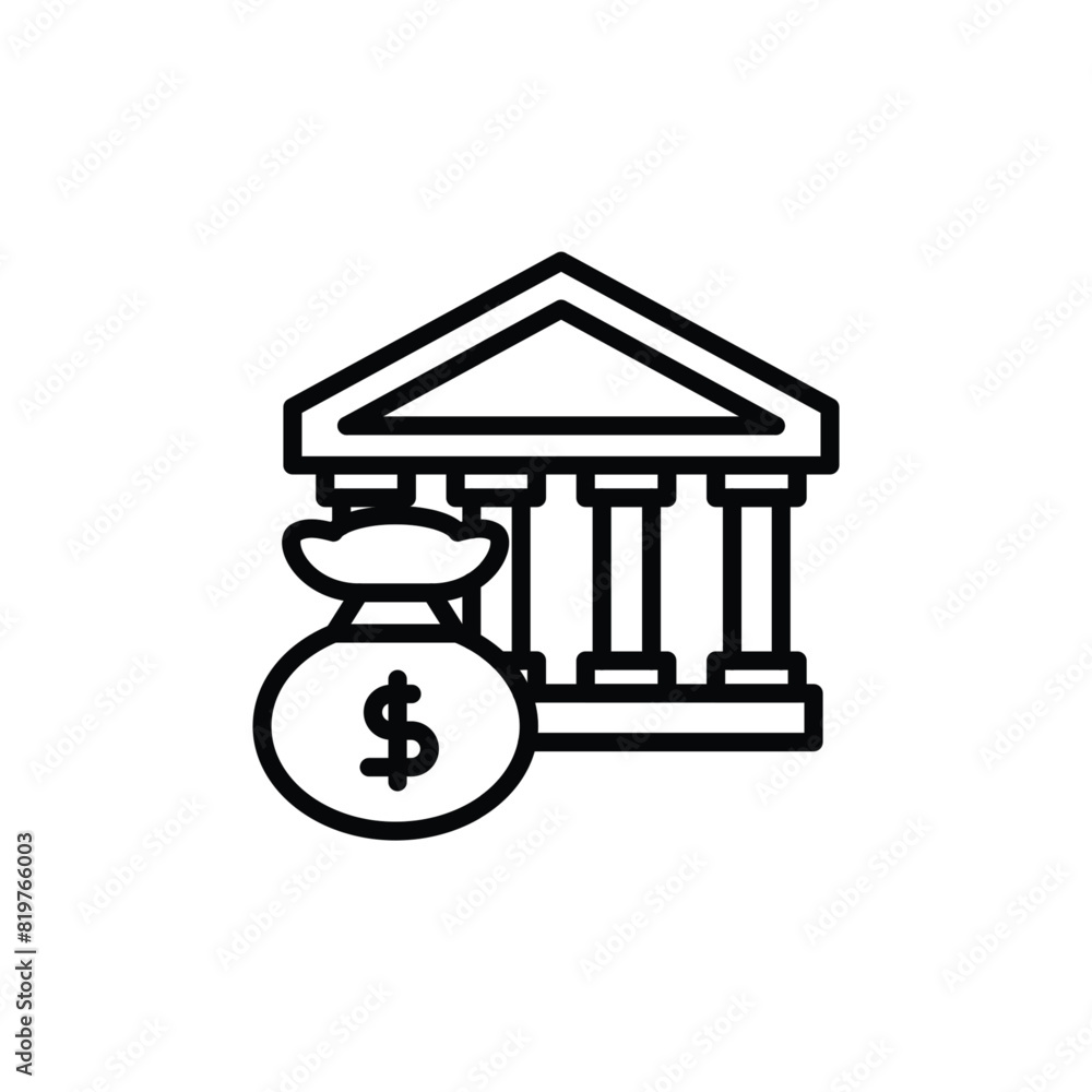 bank deposits outline icon pixel perfect vector design good for website or mobile app bank deposits outline icon pixel perfect vector design good for website or mobile app