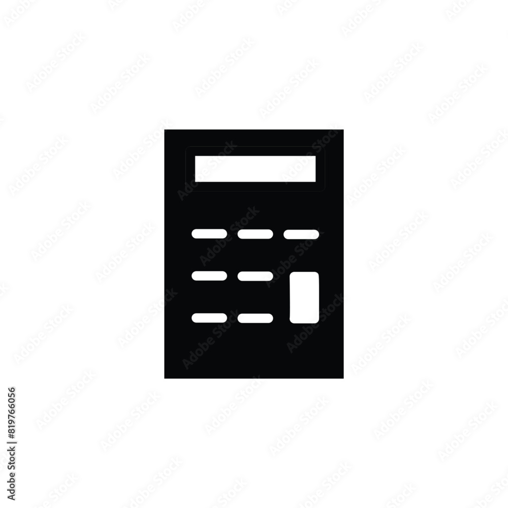 calculator symbol of accounting solid icon vector design good for website or mobile app