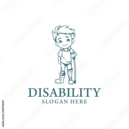 Disability foundation logo vector illustration