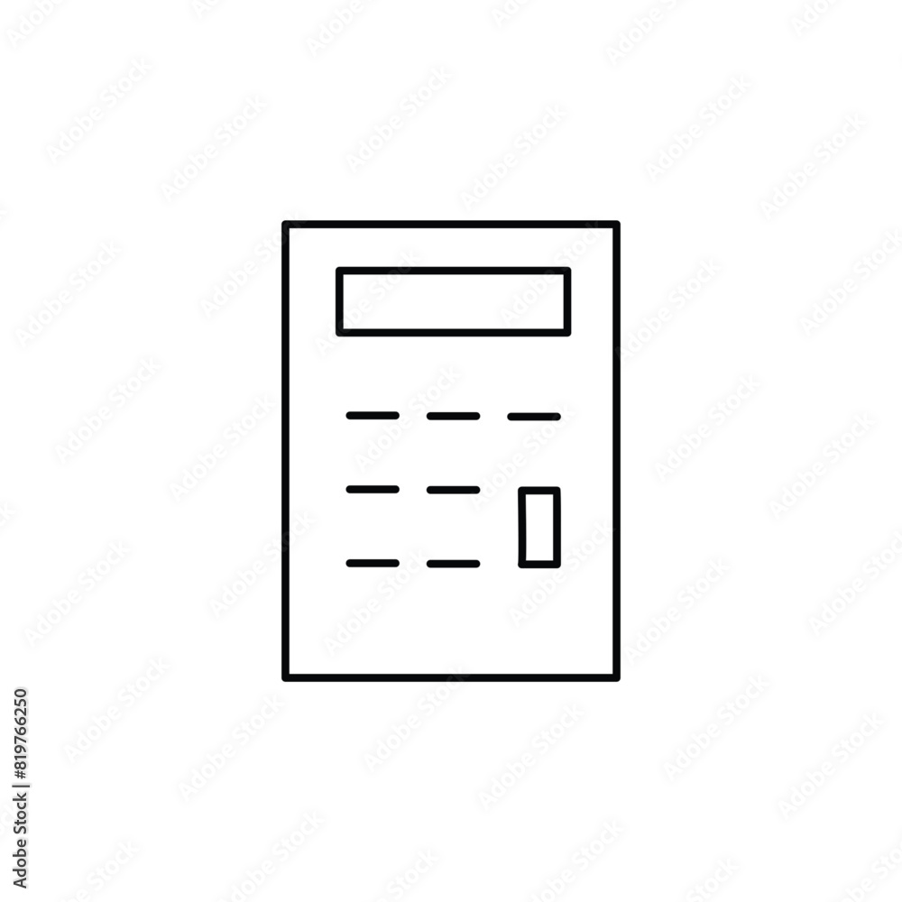 calculator symbol of accounting outline icon thin vector design good for website or mobile app calculator symbol of accounting outline icon thin vector design good for website or mobile app