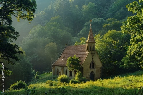 Missionshaus St. Wendel im Saarland - Missionshauskirche der Steyler Missionare. Beautiful simple AI generated image in 4K, unique.