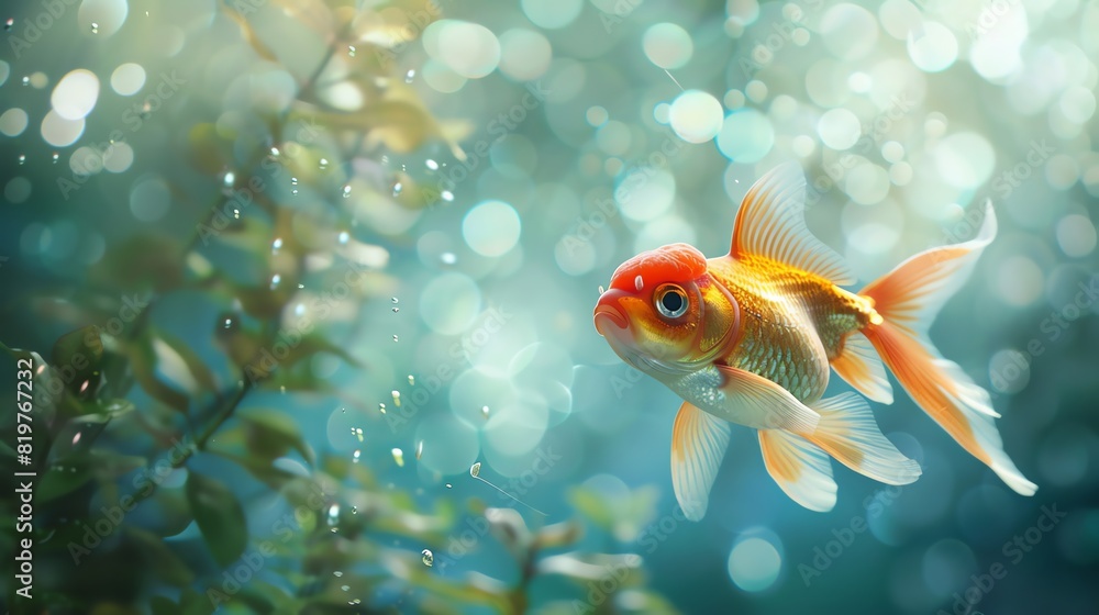 Discus fish adding a touch of elegance to a verdant aquarium scene Discus fish adding a touch of elegance to a verdant aquarium scene