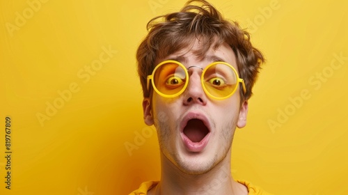 Man with Astonished Expression photo