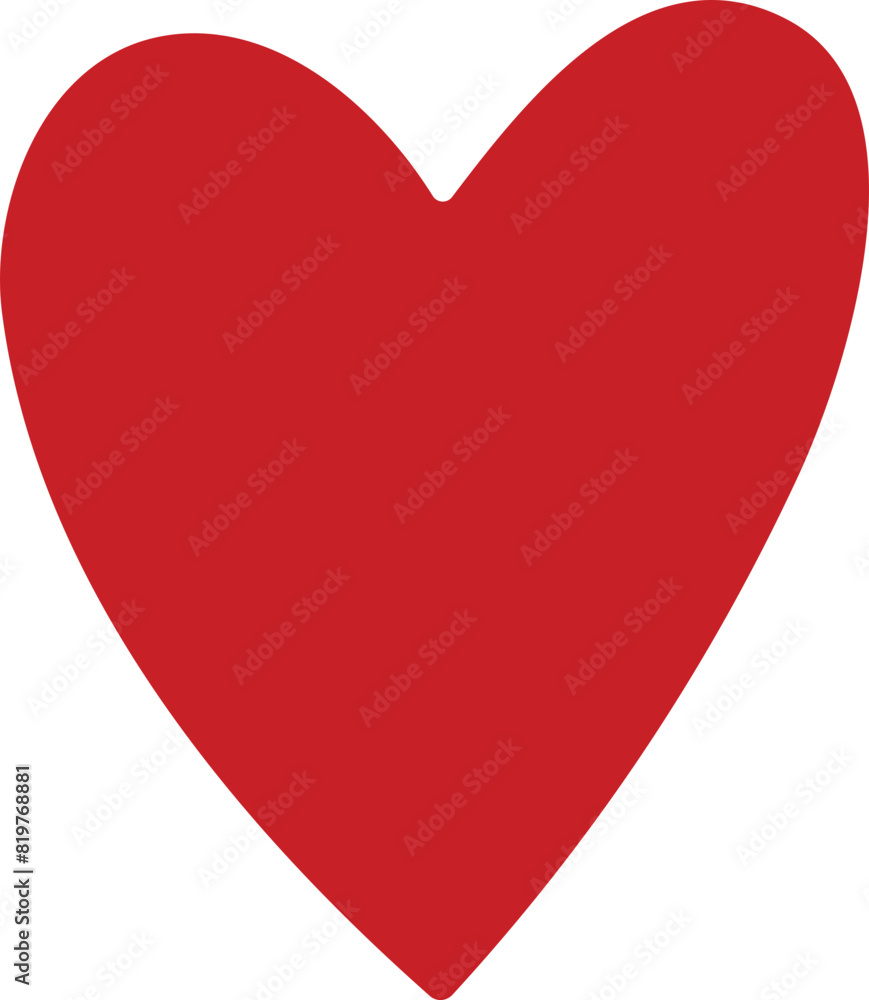 Black heart symbol, Love hearts sign icon, love symbol vector. Hand drawn flat style.