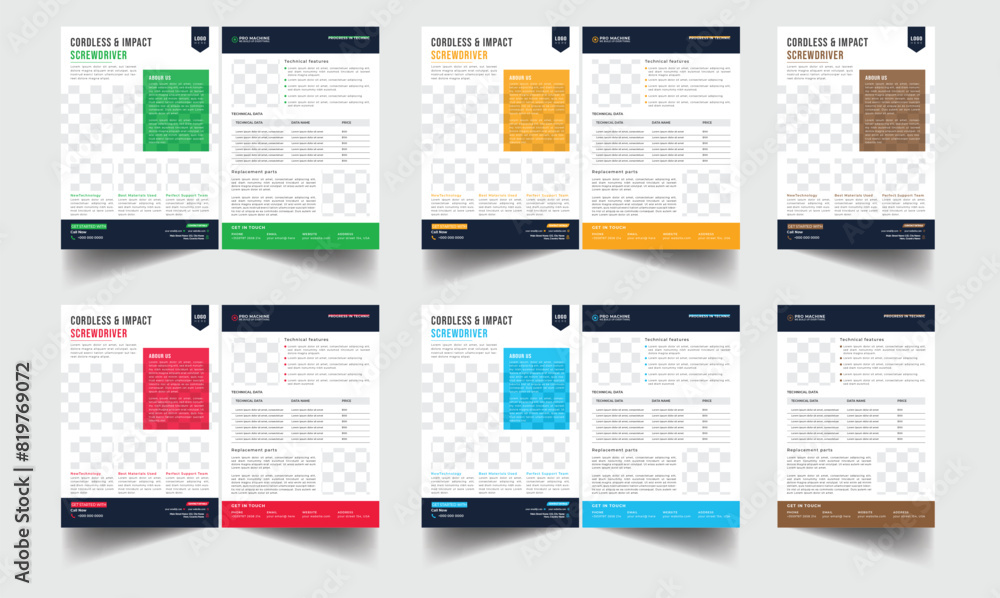 Technical Data Sheet layout template. Product Catalogue & modern a4 product catalog design template, Minimalist product brochure template design, A4 flyer, corporate flyer, business flyer, catalog