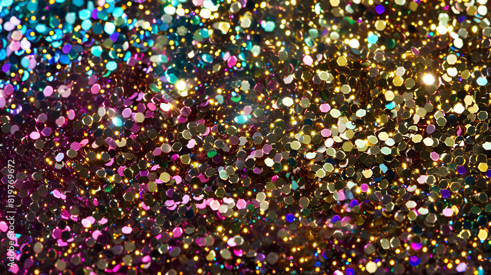 colorful glitter for arts and crafts, Abstract background, blur focus of colors, Many small ruby diamond stones, luxury background shallow depth of field, abstract backgroud