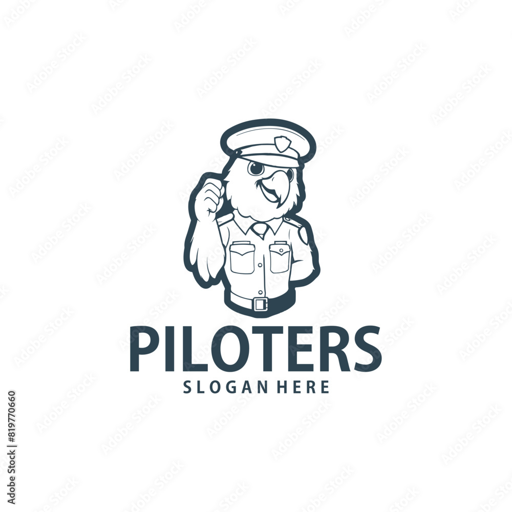 Pilot bird logo vector illustration Pilot bird logo vector illustration