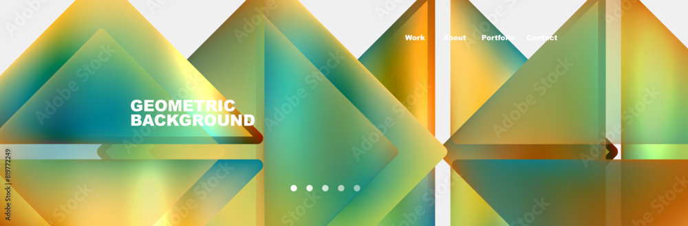 Colorful fluid gradient triangles and squares web site template. Vector Illustration For Wallpaper, Banner, Background, Card, Book Illustration, landing page Colorful fluid gradient triangles and squares web site template. Vector Illustration For Wallpaper, Banner, Background, Card, Book Illustration, landing page