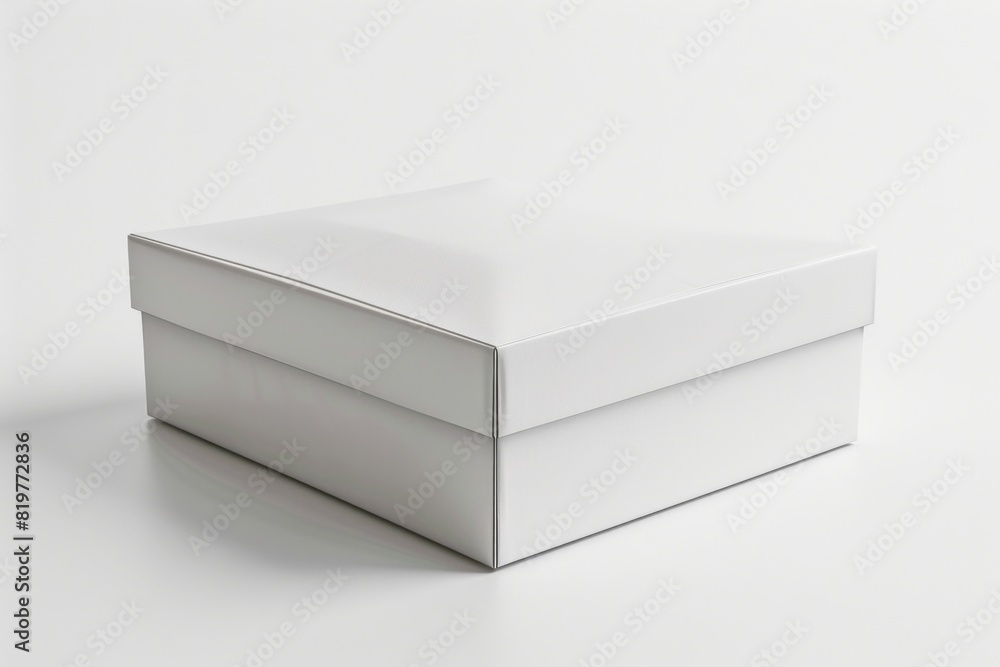 White Box Packaging Mockup on Isolated Background created with Generative AI White Box Packaging Mockup on Isolated Background created with Generative AI