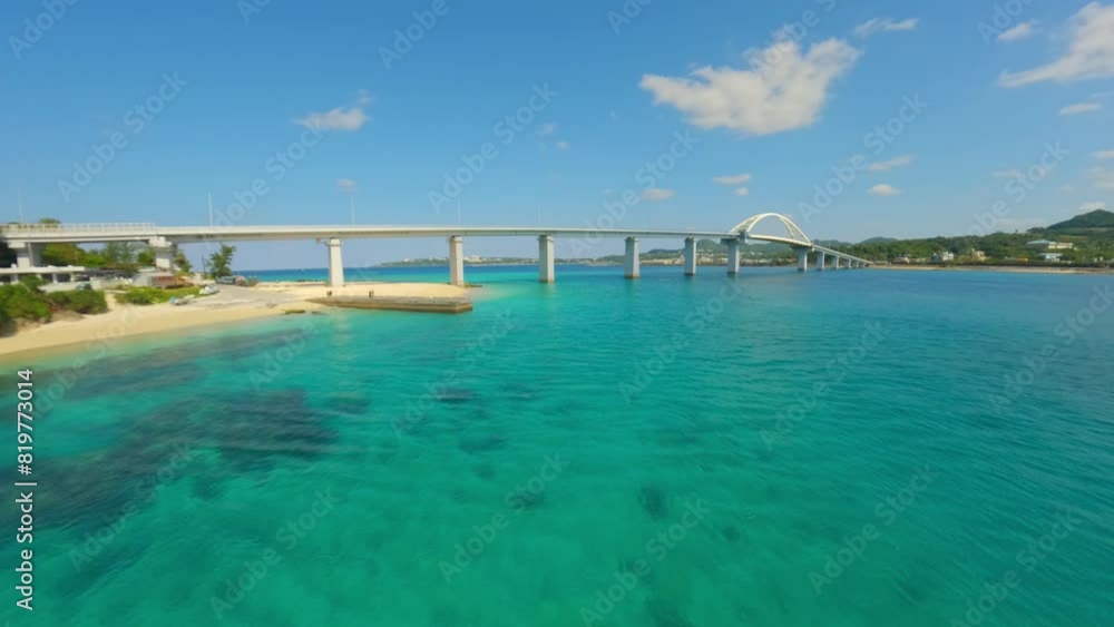 Aerial view of the beautiful sunny Sesoko Island in Okinawa, Japan Aerial view of the beautiful sunny Sesoko Island in Okinawa, Japan