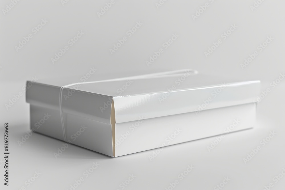 White Box Packaging Mockup on Isolated Background created with Generative AI White Box Packaging Mockup on Isolated Background created with Generative AI