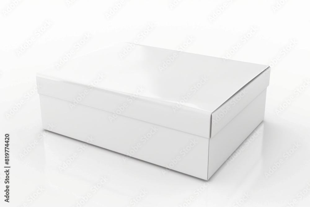 White Box Packaging Mockup on Isolated Background created with Generative AI White Box Packaging Mockup on Isolated Background created with Generative AI