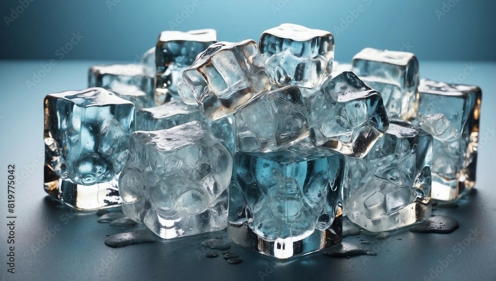 ice cubes on black ice cubes on black