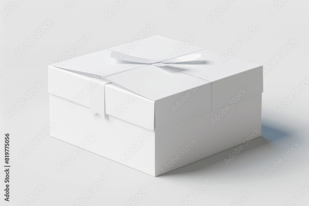 White Box Packaging Mockup on Isolated Background created with Generative AI White Box Packaging Mockup on Isolated Background created with Generative AI