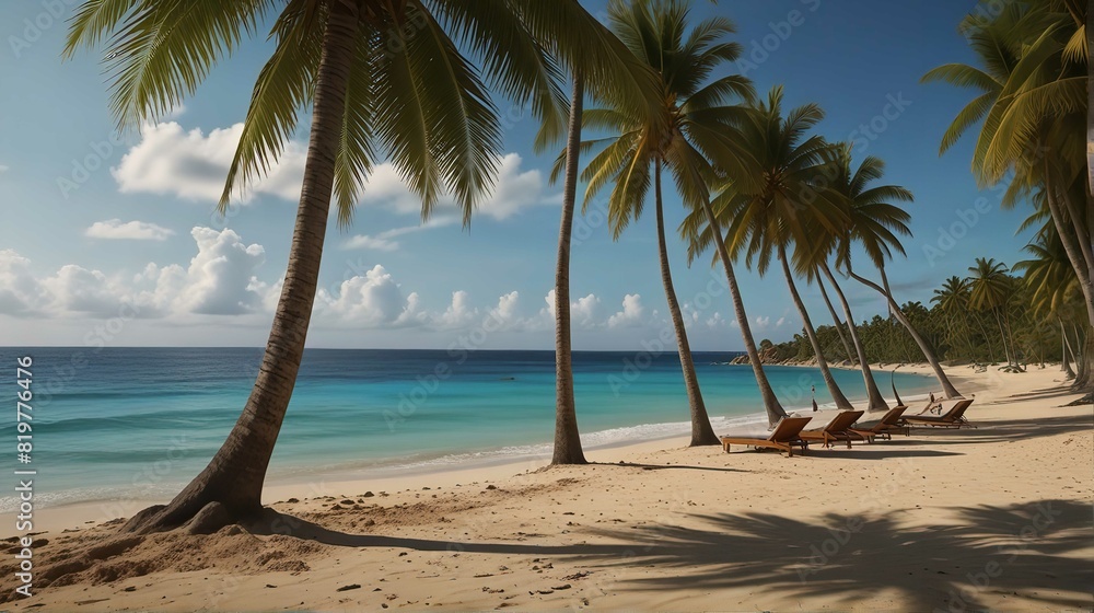 Fototapeta premium A beach with tree