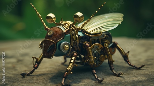 Detailed designed spy insect showing the power of nano technology and AI robotics © NatureOpedia