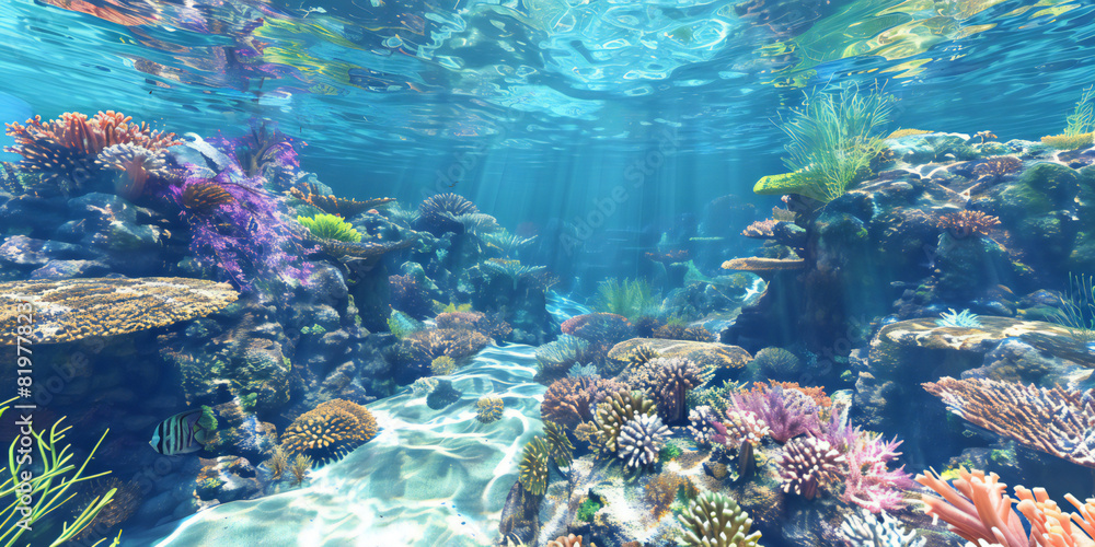 Obraz premium coral reef and fishes