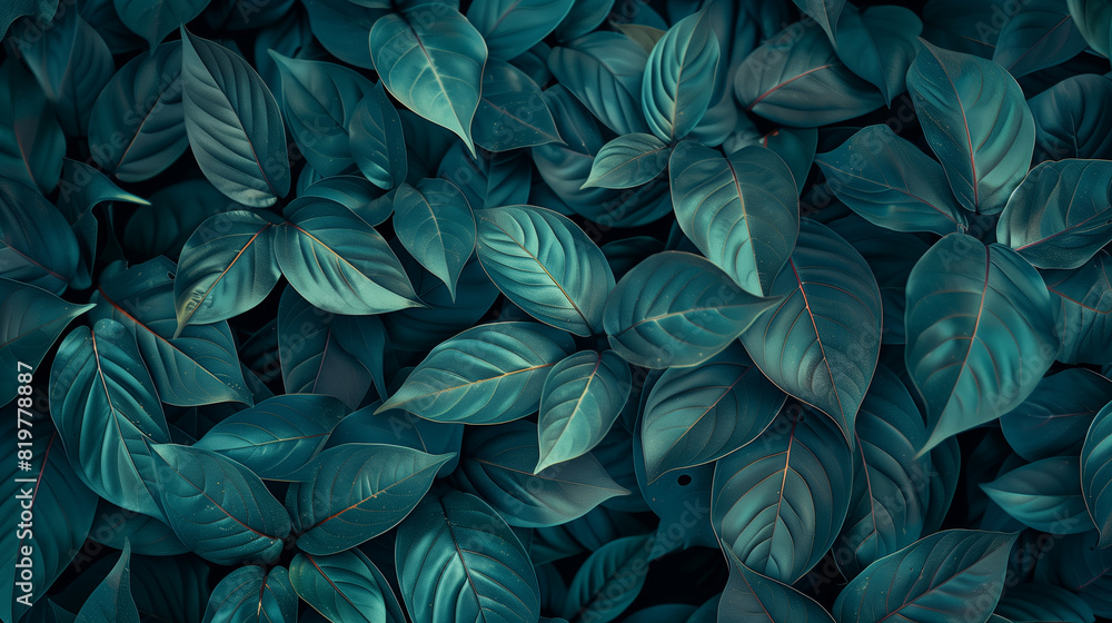 Green Leaves Attached to Wall Green Leaves Attached to Wall