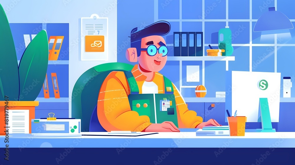 Skilled Branch Manager in Modern Office Environment Skilled Branch Manager in Modern Office Environment
