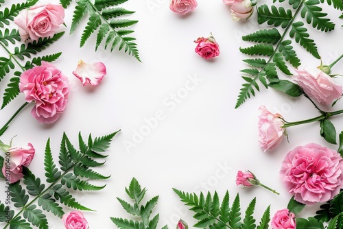Drawing of a heart-shaped arch made of flowers. Backdrop with selective focus and copy space for the inscription. Beautiful simple AI generated image in 4K  unique.