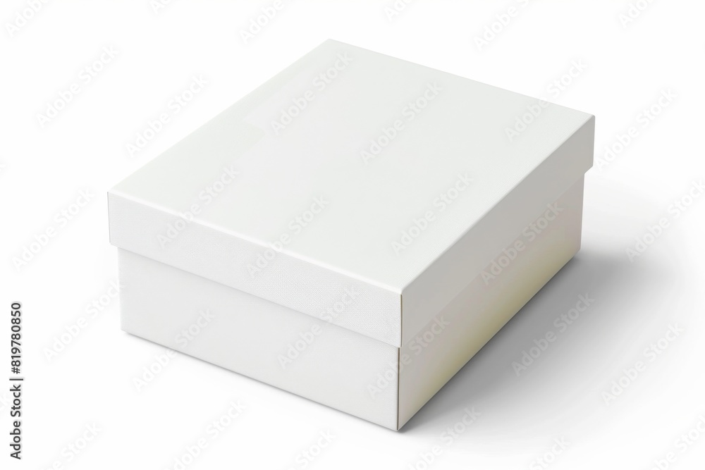 White Box Packaging Mockup on Isolated Background created with Generative AI White Box Packaging Mockup on Isolated Background created with Generative AI