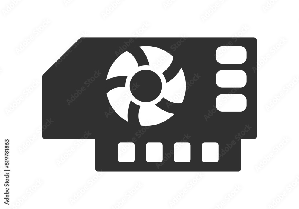 Graphic card black sign icon vector illustration Graphic card black sign icon vector illustration