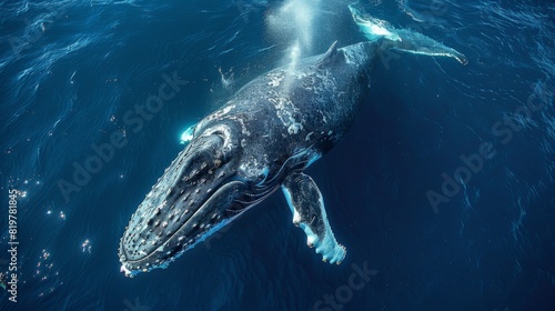 Photo of whales and dolphins underwater 