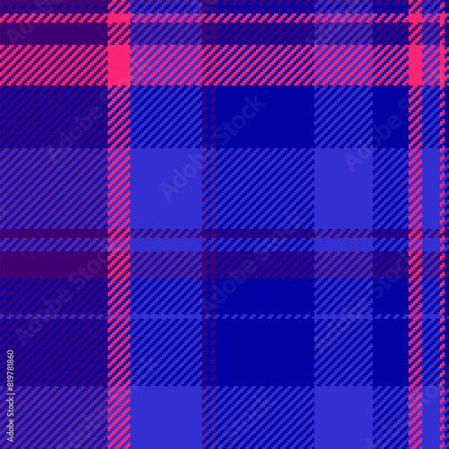 Fabric pattern vector of background seamless check with a tartan texture plaid textile.