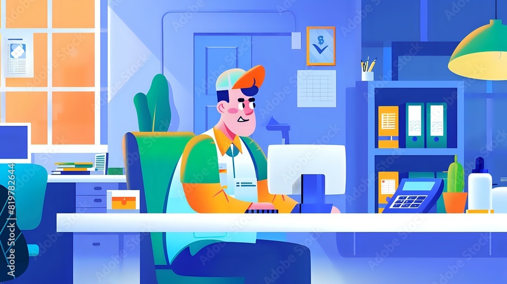 Strategic Branch Manager in Modern Office Environment Strategic Branch Manager in Modern Office Environment