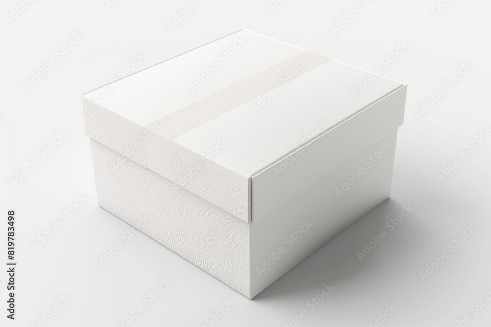 White Box Packaging Mockup on Isolated Background created with Generative AI