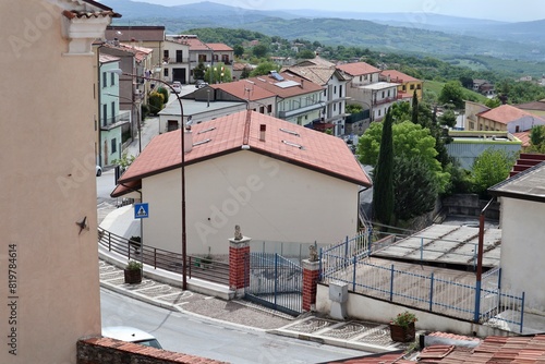Obraz na płótnie Macchiagodena - Scorcio del borgo da Via Alfredo Notte w salonie