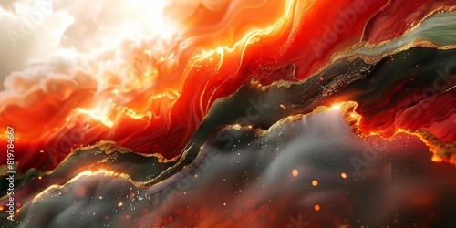 Abstract Marble Stone Pattern Texture with Gold and Multicolored Accents